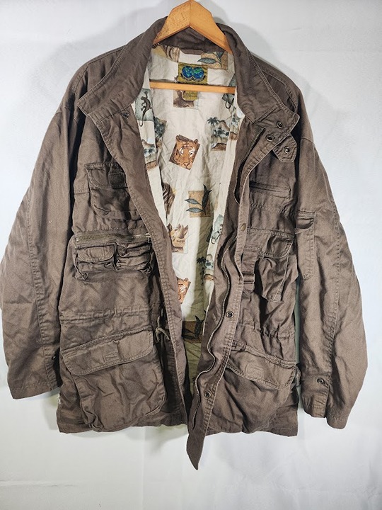 Native Habitat Planet Earth Vintage Men's Mid Length Jacket Size Large SN 91131