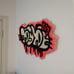 Graffiti Babe Hello Kitty Theme Custom Handmade Tufted Area Rug / Wall Hanging