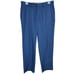 Haggar Men's Premium Comfort Dress Pants 32x29 Blue Straight Fit Flat Front