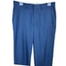 Haggar Men's Premium Comfort Dress Pants 32x29 Blue Straight Fit Flat Front