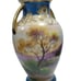 Noritake Nippon Japan Hand Painted Double Handle Vase 9.25 H x 3.25W 81924-1TCl