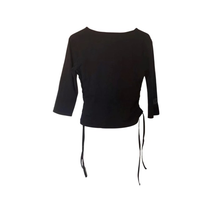 black tie sides v neck 3/4 sleeve Harley Davidson top