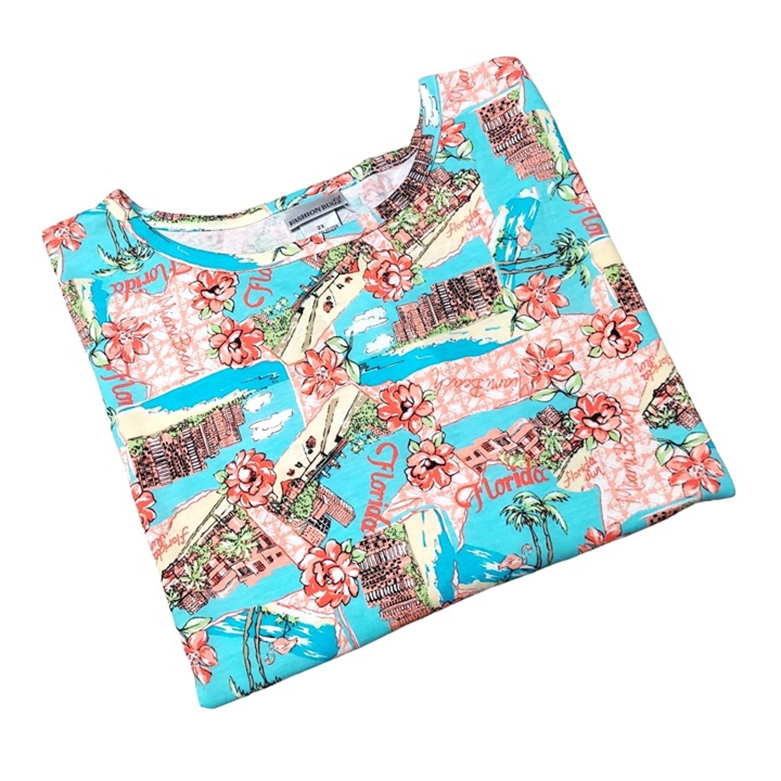 Fashion Bug Women's Plus Size Florida Vacation Top