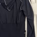 Vintage Y2K Bebe Sport Black Striped Sleeve Zip Hoodie Jacket Ribbed Waist Sz S