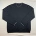 Banana Republic Sweater Mens Large Silk Cashmere Blend Black V-Neck Pullover