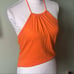 Vintage 90s Victoria’s Secret orange halter square top tie neck orange cropped