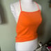 Vintage 90s Victoria’s Secret orange halter square top tie neck orange cropped