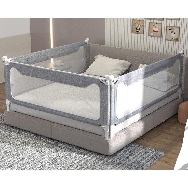 Melafa365 Bed Rail for Toddlers/Infants Safety Bed Guardrail White Fit All Sizes