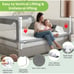 Melafa365 Bed Rail for Toddlers/Infants Safety Bed Guardrail White Fit All Sizes