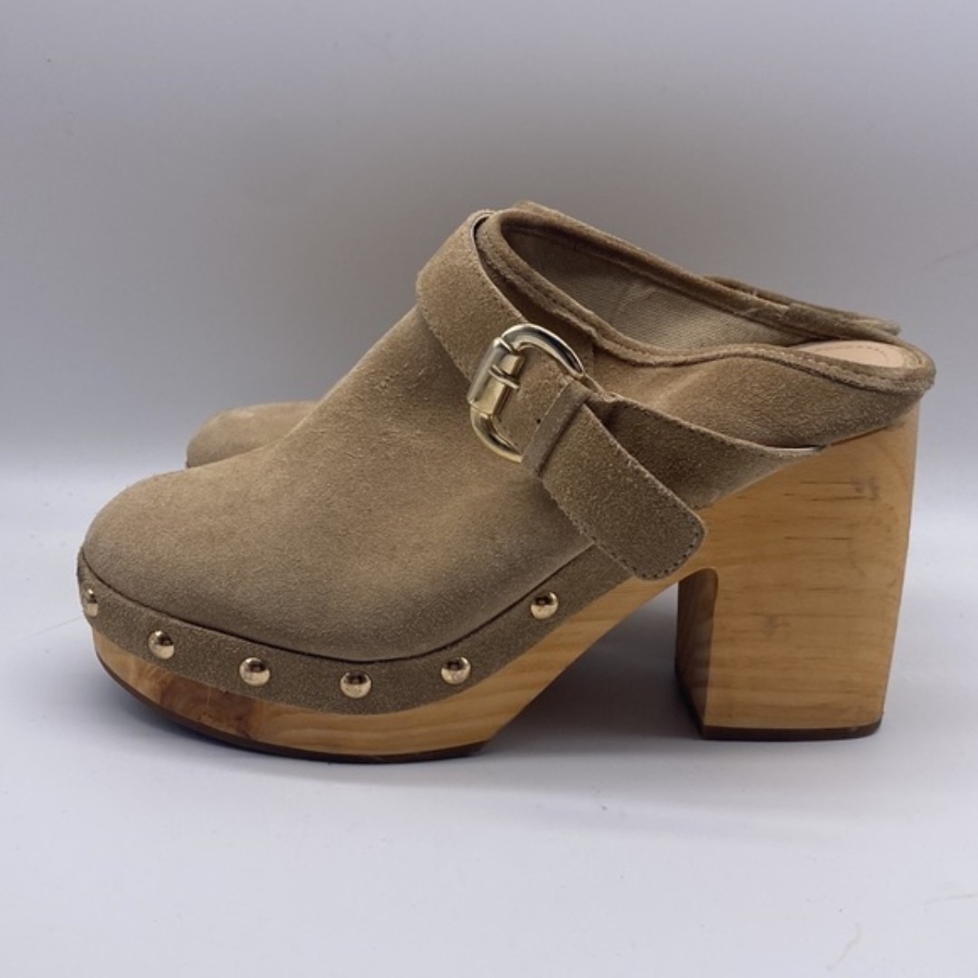 Steve Madden Leather Upper Clog Mule Heels Size 8.5