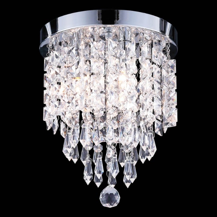 3-Light Crystal Chandelier Ceiling Light