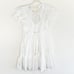 NWT Sea New York Vienne Floral Eyelet Ruffle Cutout Back Tunic Mini Dress Medium