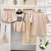 Women's Sleepwear Set 6 pcs Champagne Color Pajama Set With Eye Mask XL 12-14us
