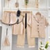 Women's Sleepwear Set 6 pcs Champagne Color Pajama Set With Eye Mask XL 12-14us