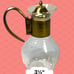1950's Brass & Crystal Princess House Carafe with Stopper & Etched Floral Collar