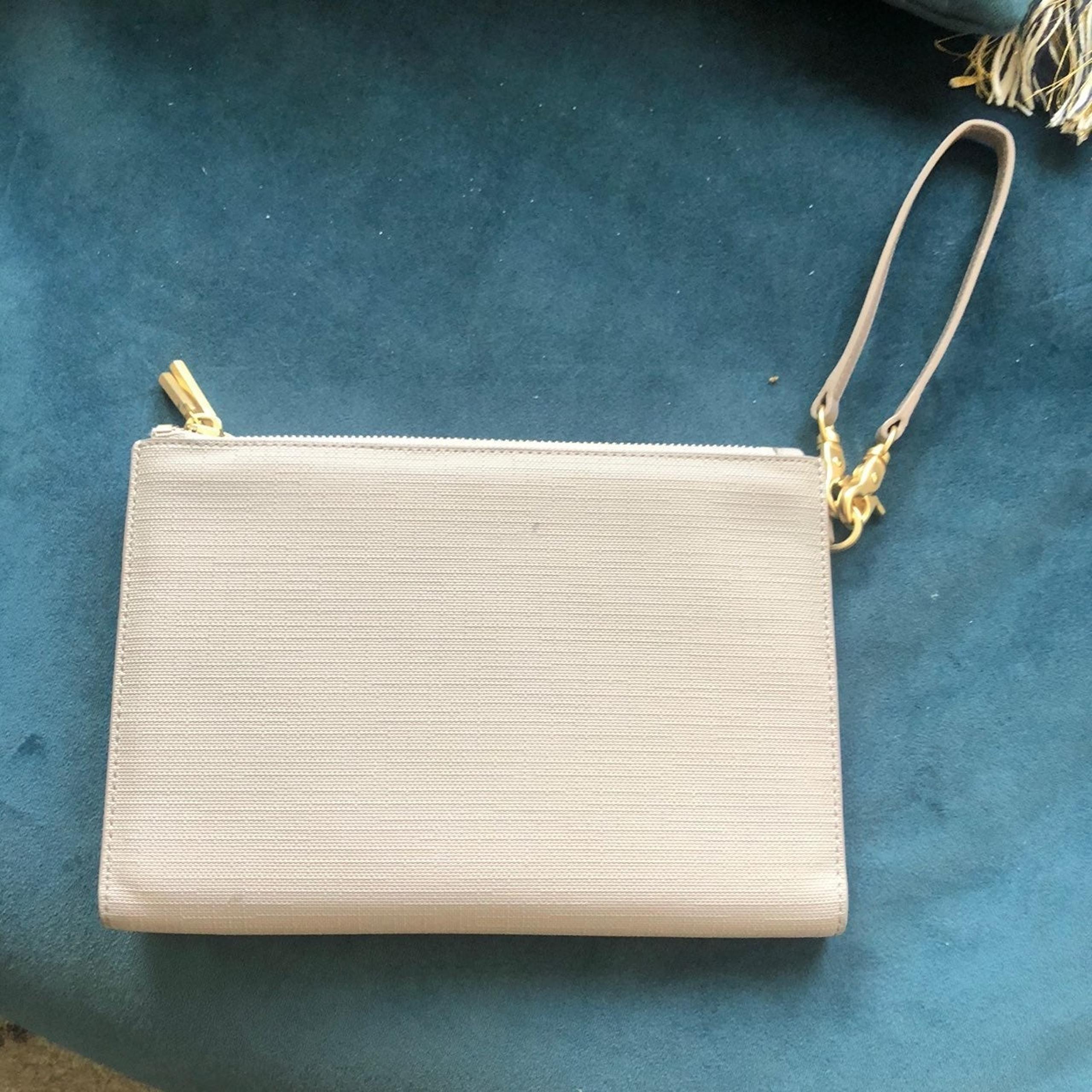 Beige tan dagne dover essentials clutch