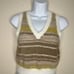 ARITZIA SUNDAY BEST Striped tan SWEATER VEST SIZE XXS