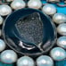 Vintage True Pearls & Black Onyx Pendant Necklace on Sterling Silver