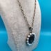 Vintage True Pearls & Black Onyx Pendant Necklace on Sterling Silver