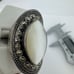 925 STERLING SILVER Mother Of Pearl Marcasite Ring size 8