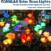 2 Solar Garden Lights - Newest Version Solar Lights Outdoor, 7-Color Changing