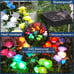 2 Solar Garden Lights - Newest Version Solar Lights Outdoor, 7-Color Changing