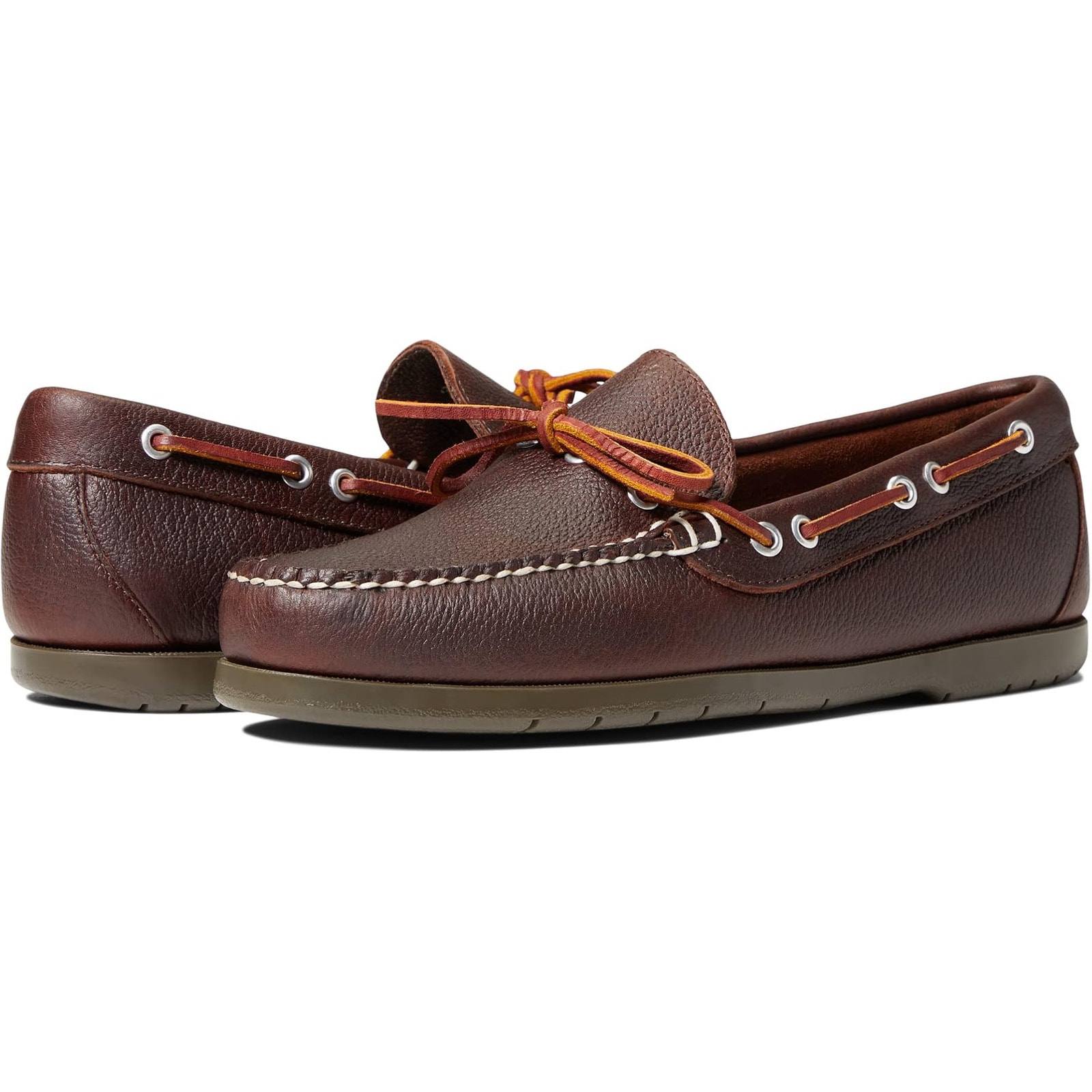 L.L.Bean Mens Camp Mocs Shoes US 11 W(EE) EU 46 Dark Brown Leather Slip On NIB