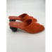 Charlotte Stone Durham Mules Curry Orange Suede Wooden Heel Wmns Sz 8 NWT