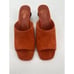 Charlotte Stone Durham Mules Curry Orange Suede Wooden Heel Wmns Sz 8 NWT