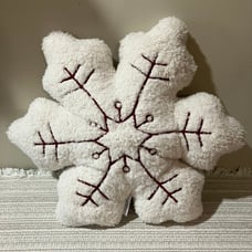 Martha Stewart Sherpa Snowflake Pillow