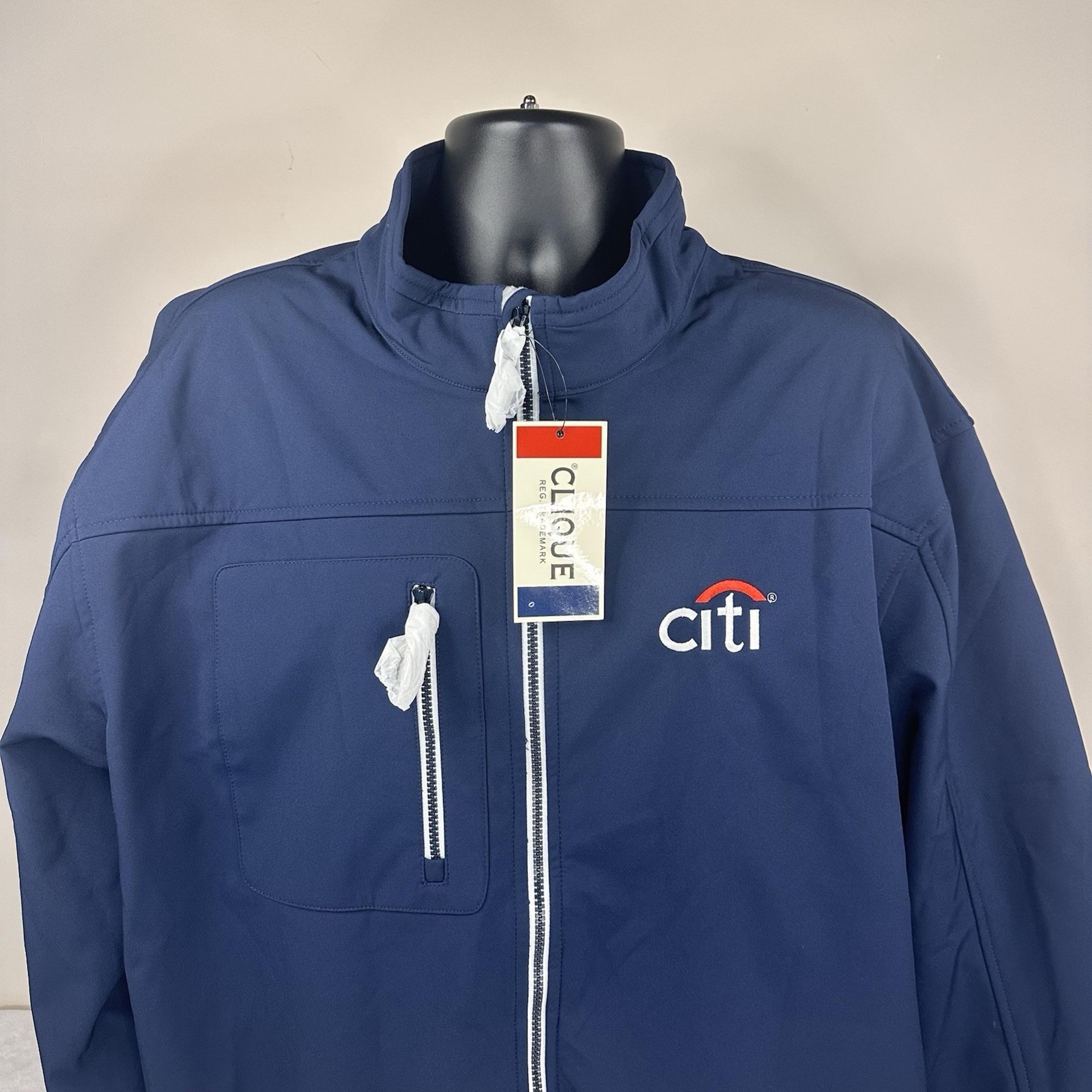CUTTER & BUCK MQO00055 - Clique Men's Telemark Softshell Navy Blue Citi Logo 3XL