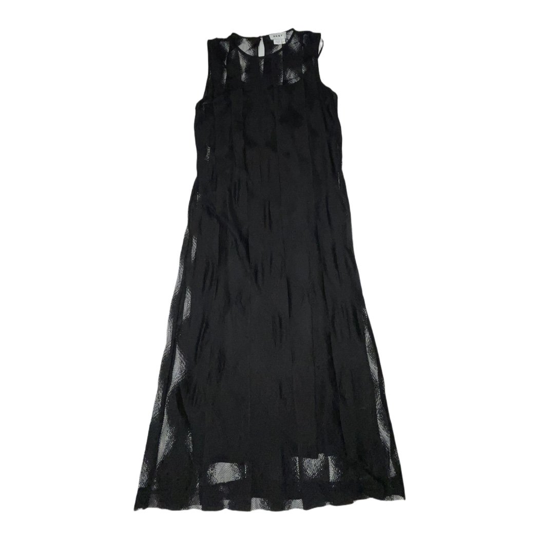DKNY WOMEN MESH SLEEVELESS DRESS IN BLACK MSRP 298