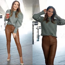 Zara faux leather leggings