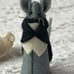 Vintage Handmade Felt Mouse Wedding Bride and Groom Wedding Decoration Gift
