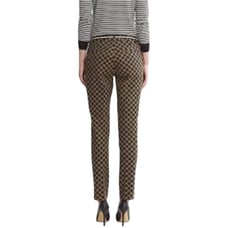 Banana Republic Womens Camden Fit Jacquard Ankle Pants 4 Black Tan Day to Night