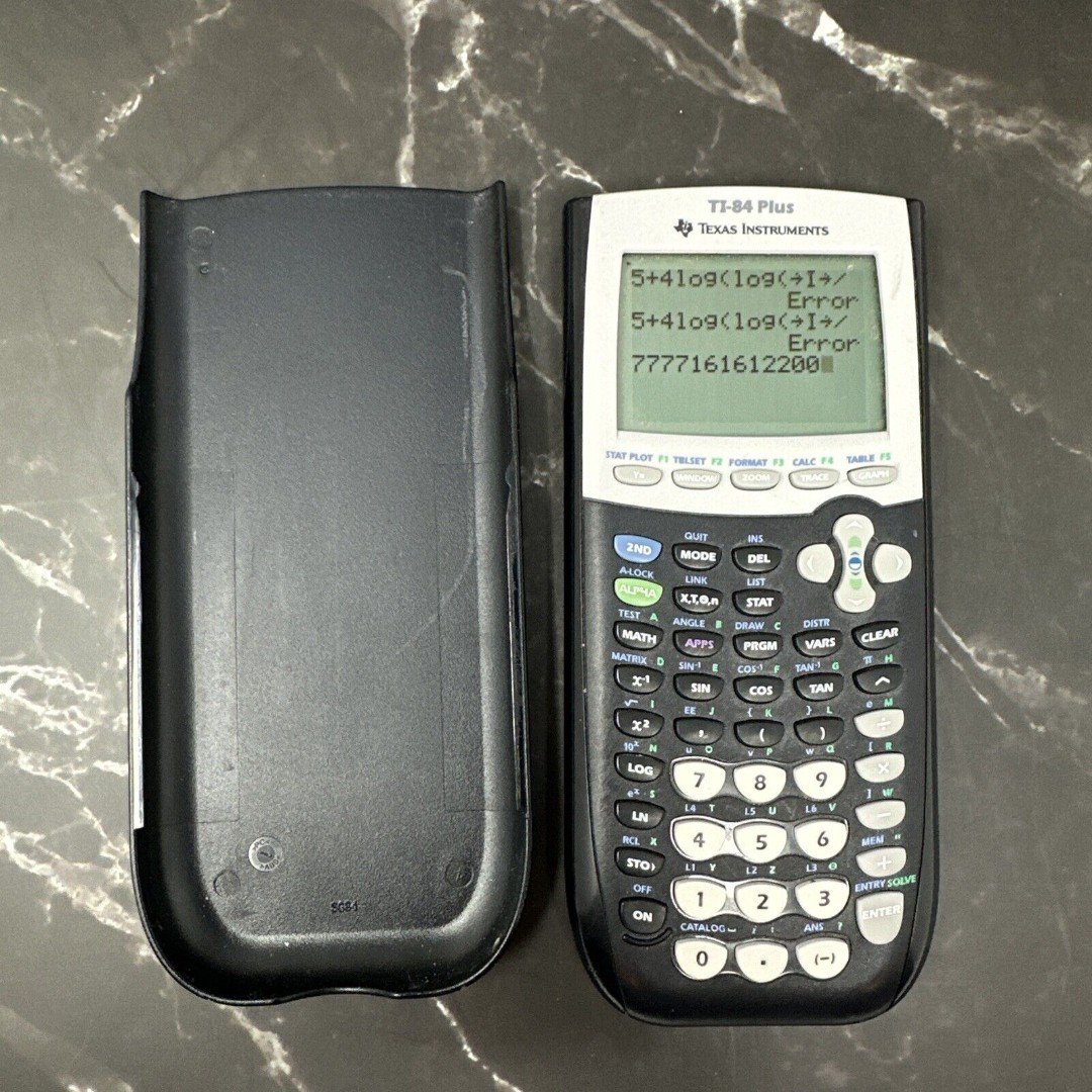 Texas Instruments TI-84 Plus Graphing Calculator Black w/ Batteries & Cove Cheap