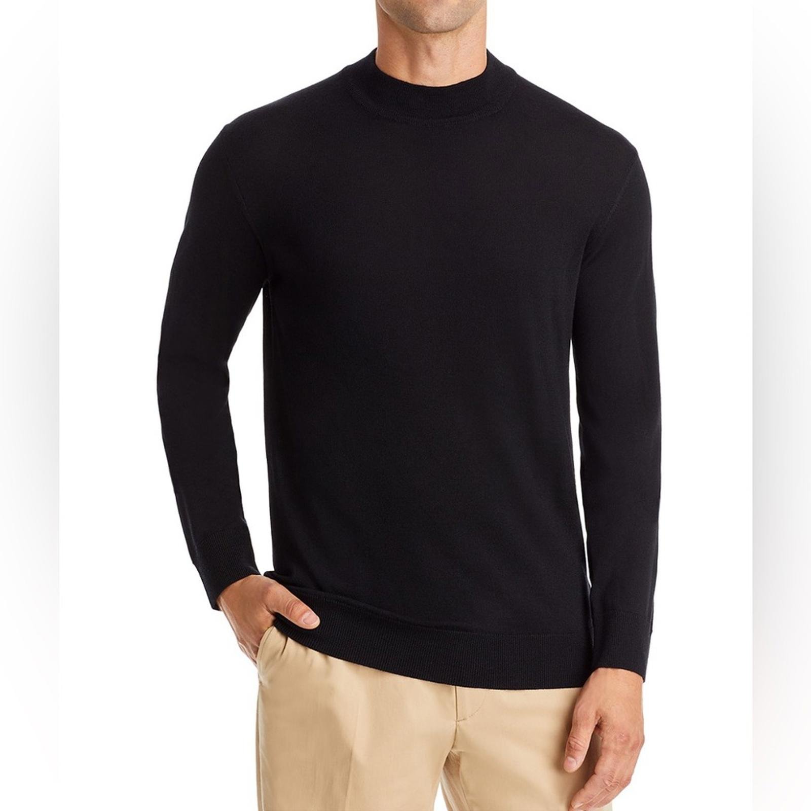 NN07 Harry Mock Neck Sweater in Black, Size S NEW w/Tag 185