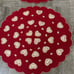 Valentine Red & Gold Heart Beaded Placemats/Chargers Set of 4
