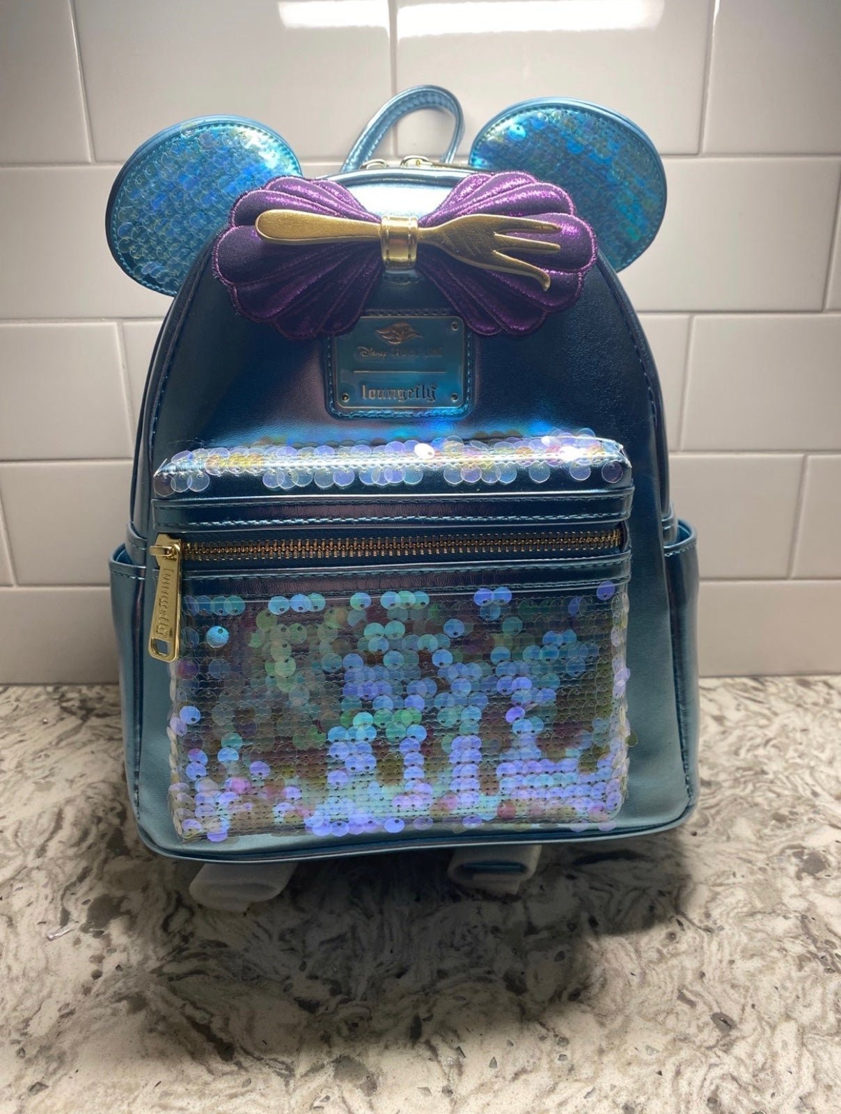DCL Excl Disney Cruise Line Loungefly Little Mermaid Ariel Backpack w/ Fork