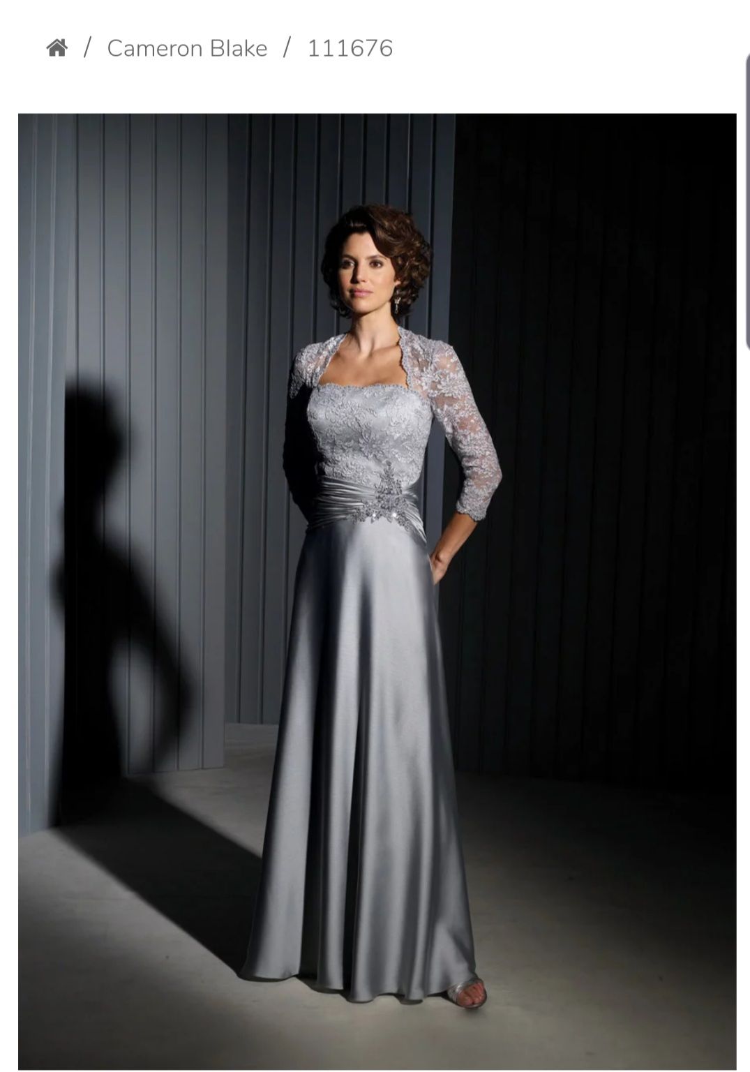 Mother of bride/groom 3/4 length sleeve, size 4, no flaws, dry cleaned, no alter