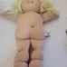 Cabbage Patch Kids Vintage 1985 Girl Doll Pink Overalls Shoes Blonde Blue Eyes