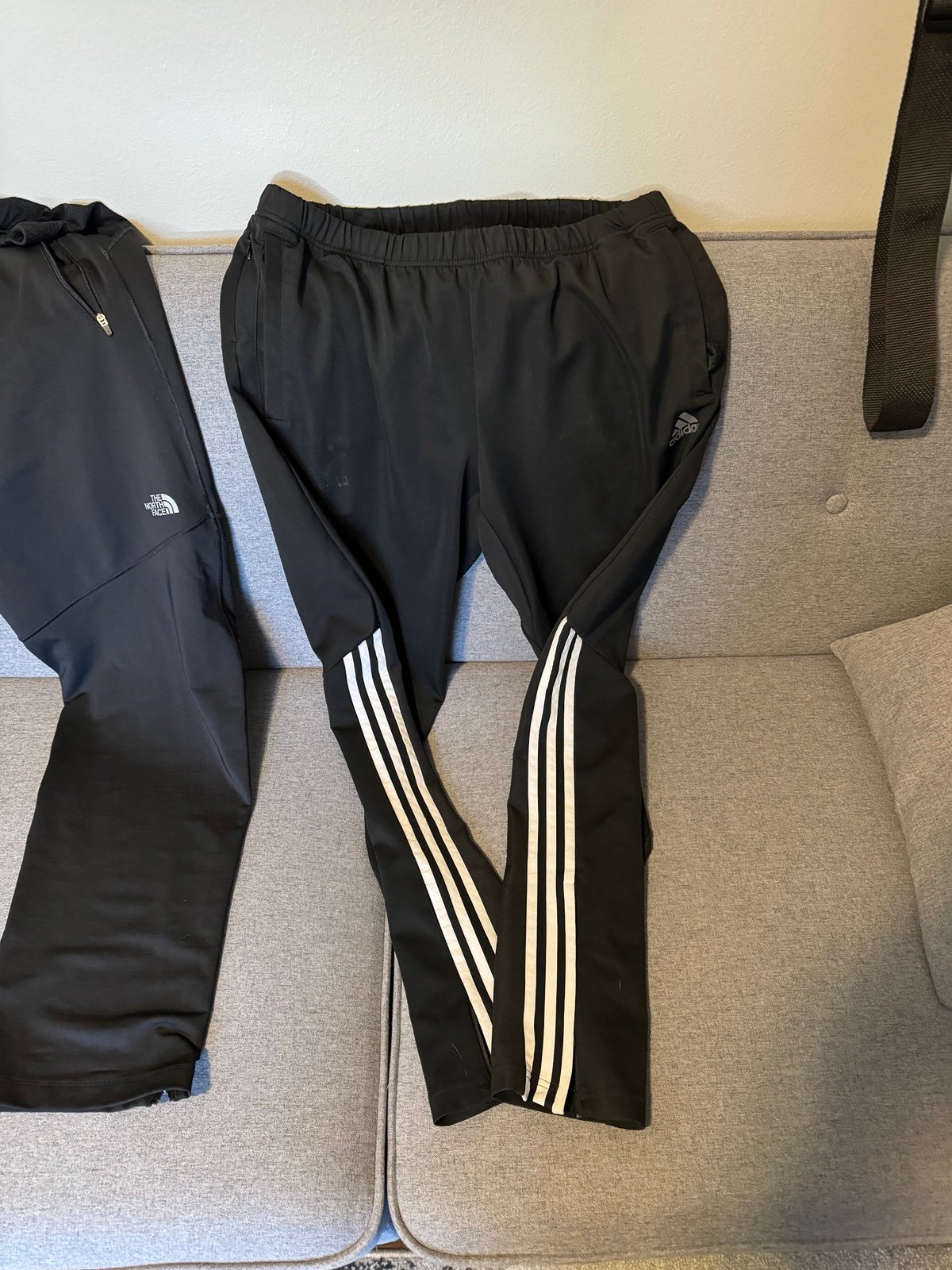 Adidas and north face large pants workout