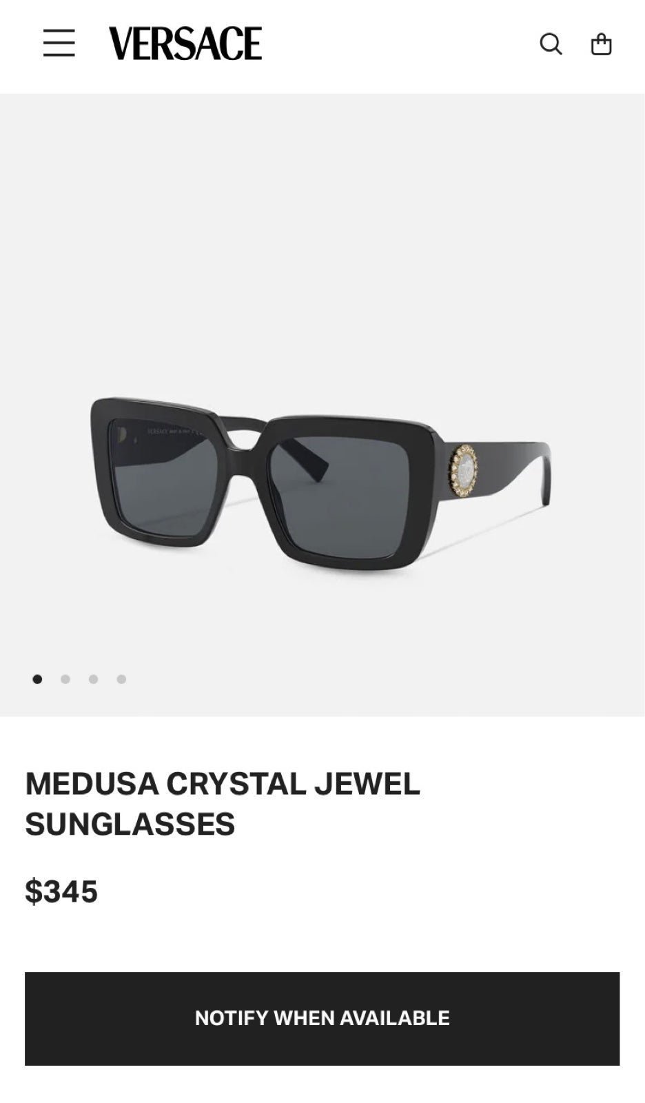 Versace black sunglasses