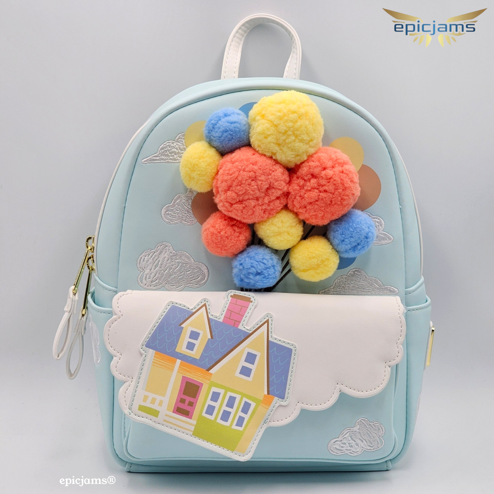 Loungefly Disney Pixar Up Floating House Pom Pom Mini Backpack