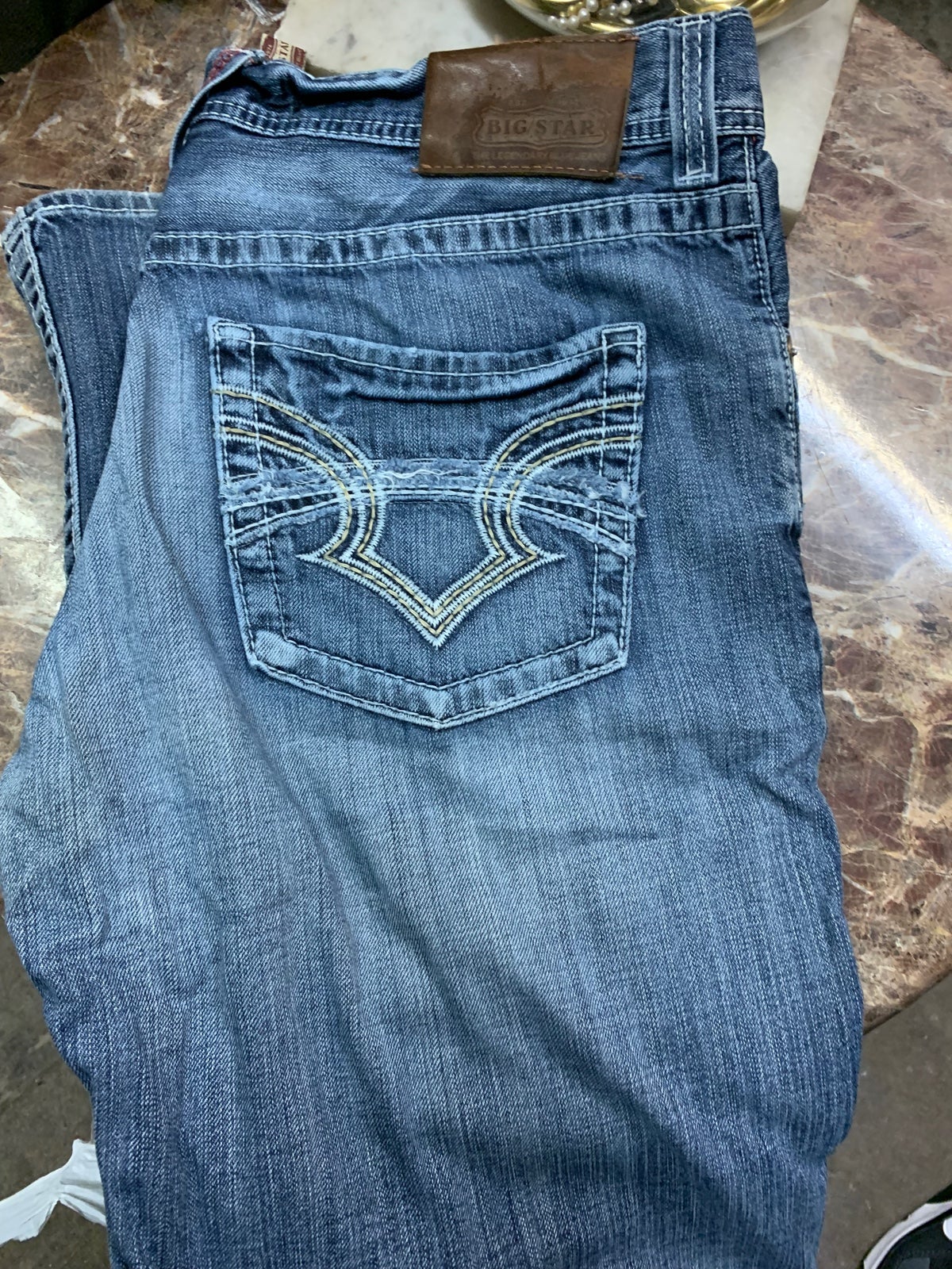 big star denim boot cut jeans for men