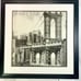 Manhattan Bridge Iconic Brooklyn Framed Wall Poster Print Cityscape Glass NYC