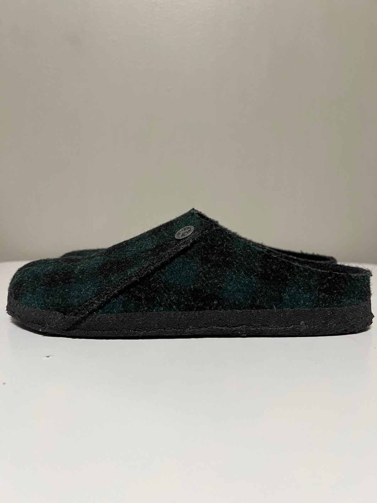 Birkenstock Womens Zermatt Shearling Slip-Ons Soft Green/Black EU 37 US 6-6.5
