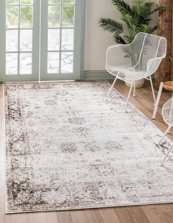 6' x 9' New Area Rug Beige, H Home Decorative Art Soft Carpet Collectible