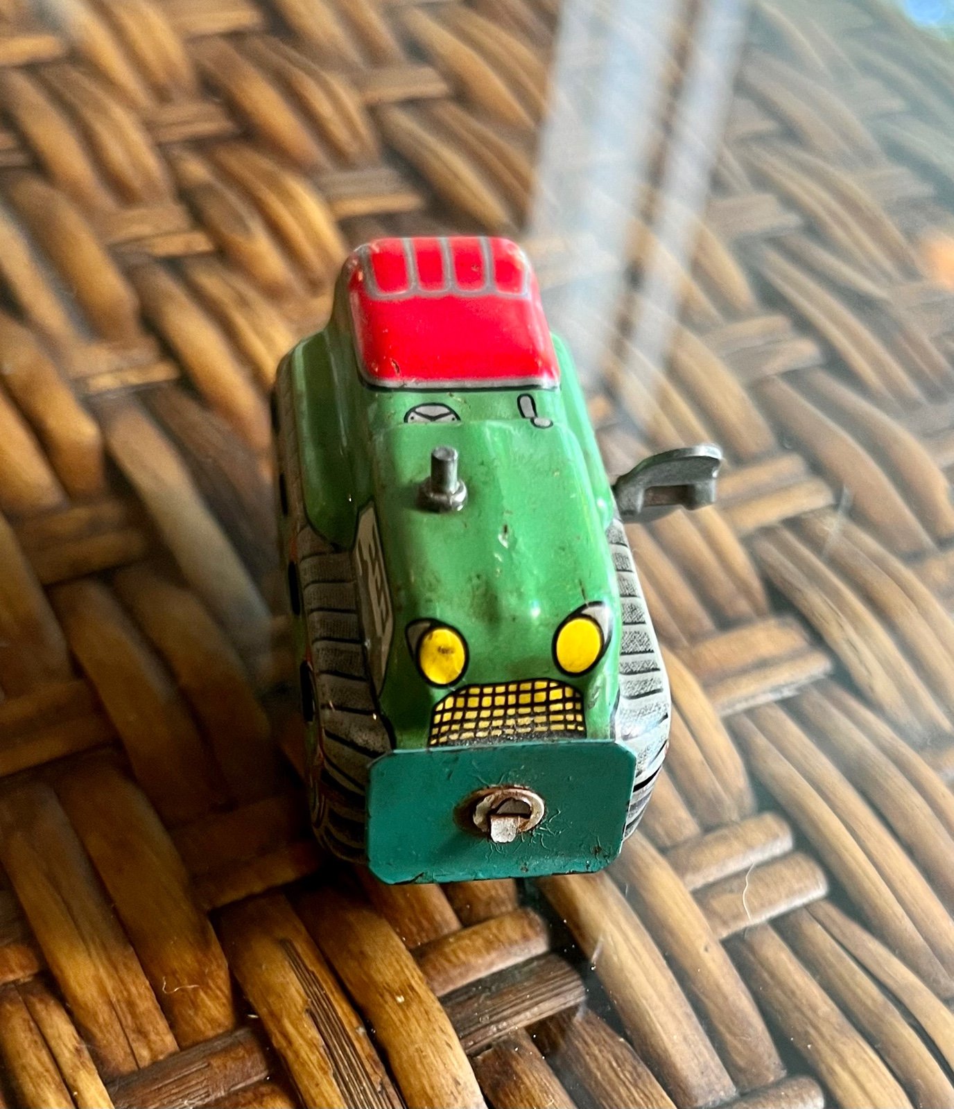 Vintage Japan Tin Windup Bulldozer