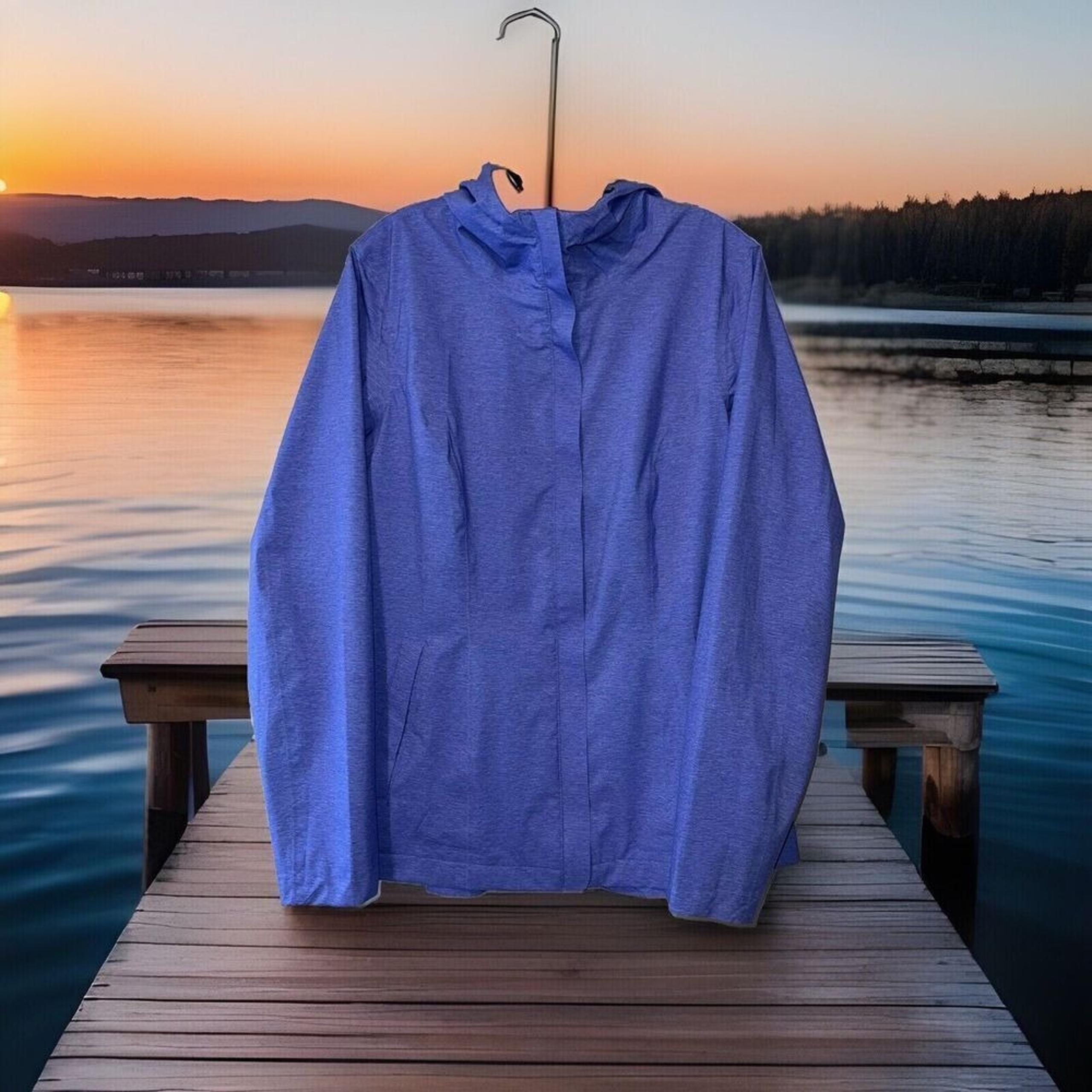 32 Degrees Cool Jacket Womens Medium Blue Lightweight Windbreaker Hoodie